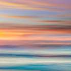 USA, Washington State, Seabeck. Sunset on sky and ocean abstract. Art Print